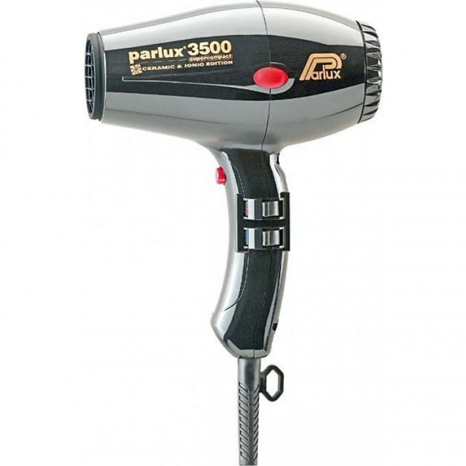 Профессиональный фен Parlux 3500 Ionic Super Compact Ceramic 2000 Ватт Черный 0901-3500 ion black