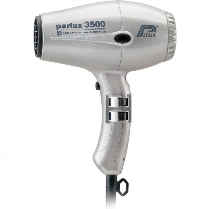 Профессиональный фен Parlux 3500 Ionic Super Compact Ceramic 2000 Ватт Серебристый 0901-3500 ion silver