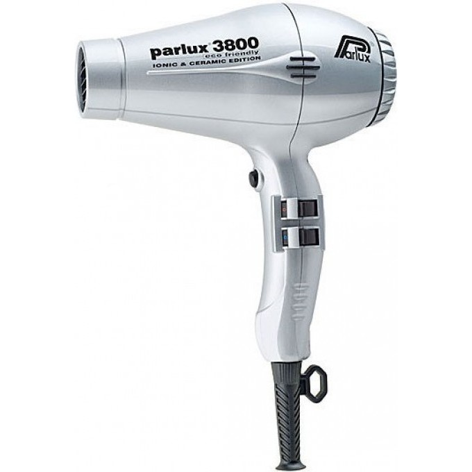 Профессиональный фен Parlux 3800 Eco Friendly Ion Ceramic Pro 2100 Ватт Серебристый 0901-3800 silver